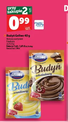 Budyń smak czekoladowy Gellwe promocja w TOPAZ