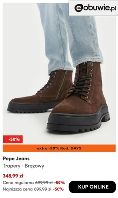 Trapery Pepe Jeans promocja w eobuwie.pl