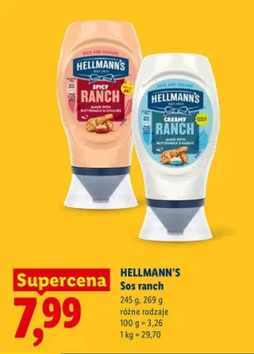 Sos Spicy Ranch Hellmann's promocja w Lidl