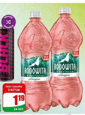 Woda mineralna musująca Rodowita z Roztocza promocja w Dino
