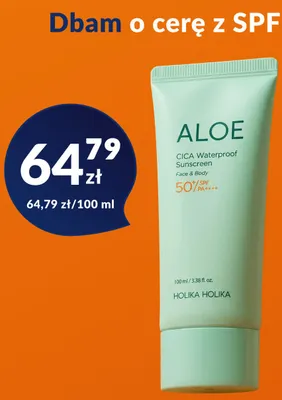 Krem do opalania Holika Holika Aloe Cica Waterproof Sunscreen SPF 50+ promocja w DOZ.PL