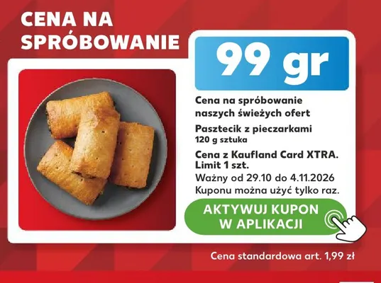 Pasztecik z pieczarkami promocja w Kaufland