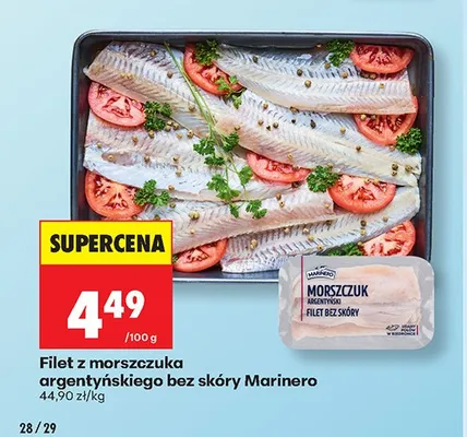 Filet z morszczuka argentyńskiego bez skóry Marinero promocja w Biedronka