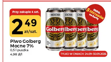 Piwo Golberg Mocne 7% promocja w Społem Częstochowa