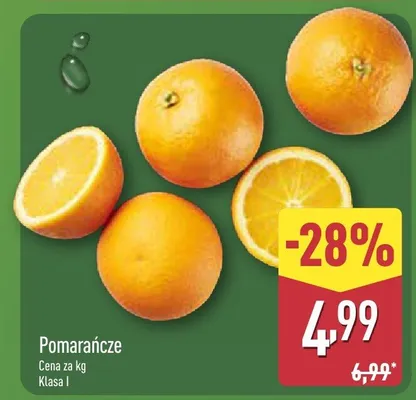 Pomarańcze klasa I promocja w Aldi