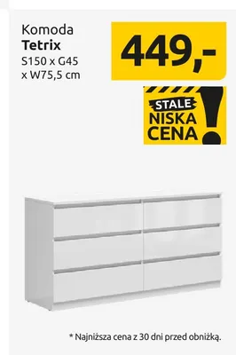 Komoda Tetrix promocja w Black Red White