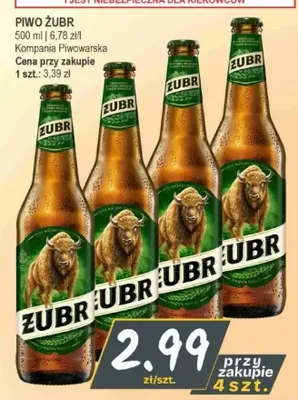 Piwo Żubr promocja w Słoneczko
