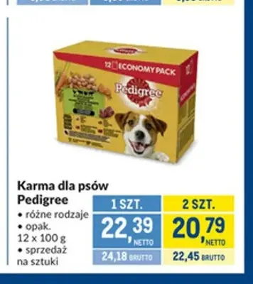 Karma dla psów Pedigree 12-pak 100 g promocja w Makro
