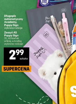 Długopis automatyczny Academy Puppy Sign promocja w Delikatesy Centrum