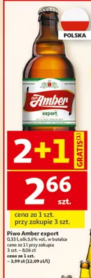 Piwo Amber export promocja w Auchan