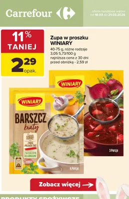 Zupa w proszku różne rodzaje promocja w Carrefour