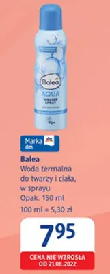 Woda termalna do twarzy i ciała, w sprayu promocja w Drogerie DM