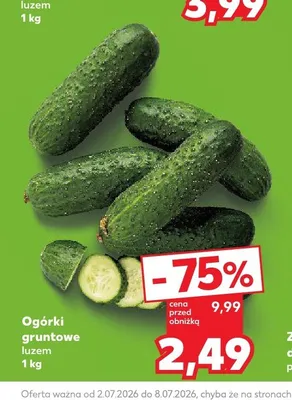 Ogórki gruntowe promocja w Kaufland
