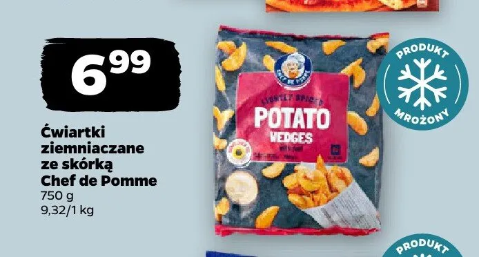Ćwiartki ziemniaczane ze skórką Chef de Pomme promocja w Netto