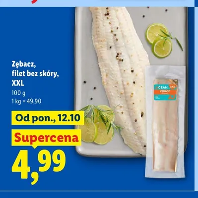 Zębacz filet bez skóry XXL promocja w Lidl