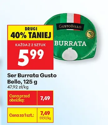 Ser Burrata promocja w Biedronka