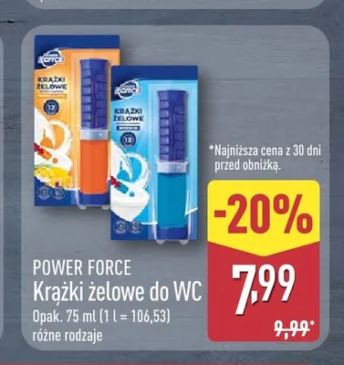 Krążki żelowe do WC Power Force promocja w Aldi