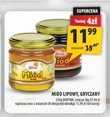 Miód lipowy Bartnik promocja w Arhelan