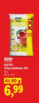 Chipsy jabłkowe Alesto XXL promocja w Lidl