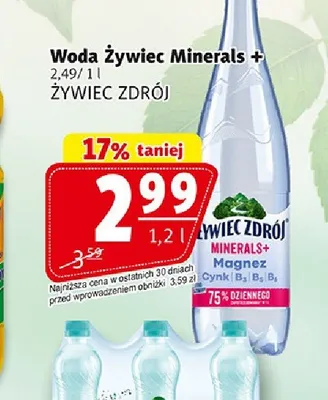 Woda Żywiec Zdrój Minerals+ promocja w Prim Market
