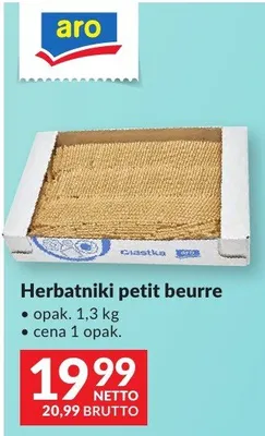 Herbatniki petit beurre Aro promocja w Makro