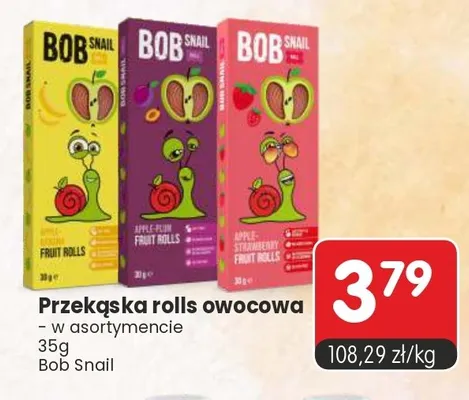 Przekąska rolls owocowa Bob Snail promocja w Market Point