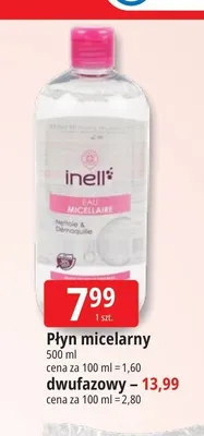 Płyn micelarny Inell promocja w Leclerc