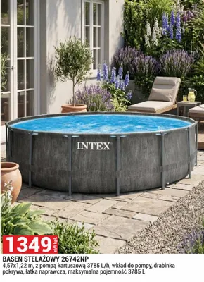 Basen stalowy 26742NP promocja w Merkury Market