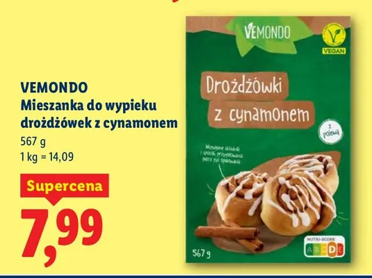 Mieszanka do wypieku drożdżówek z cynamonem promocja w Lidl