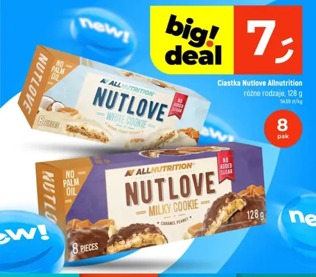 Ciastka Nutlove Allnutrition Milky Cookie promocja w Dealz
