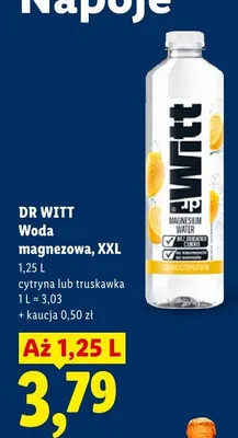 Woda magnezowa XXL truskawka DR WITT promocja w Lidl