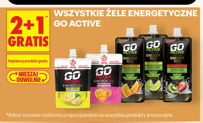 Żel energetyczny Go Active cytrynowy promocja w Biedronka