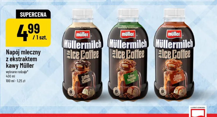 Napój mleczny Müller Müllermilch à la Ice Coffee Coffee Caramel promocja w POLOmarket