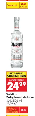 Wódka Żołądkowa de Luxe promocja w Biedronka
