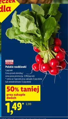 Rzodkiewki polskie promocja w Lidl