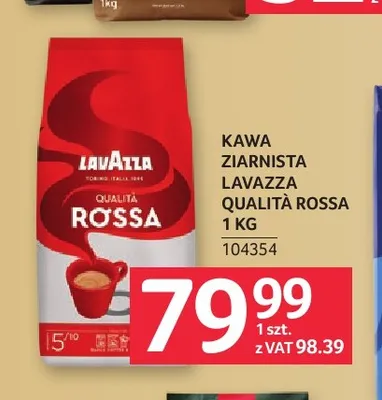 Kawa ziarnista Lavazza Qualità Rossa promocja w Selgros