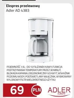 Ekspres przelewowy Adler AD 4383 promocja w kakto.pl