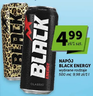 Napój energetyczny Black Energy wybrane rodzaje promocja w ABC