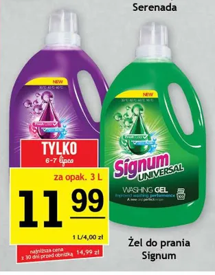 Żel do prania Signum Universal promocja w Gram Market