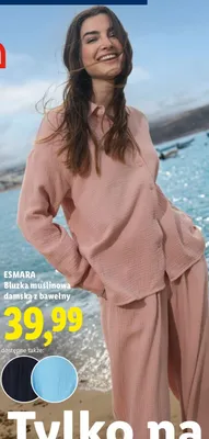 Bluzka muślinowa damska z bawełny promocja w Lidl