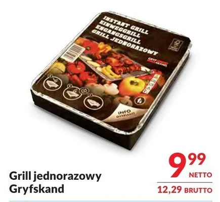 Grill jednorazowy Gryfskand promocja w Makro