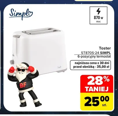 Toster ST870S-24 Simpl promocja w Carrefour