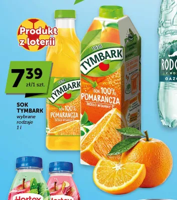 Sok 100% Pomarańcza Tymbark promocja w Euro Sklep