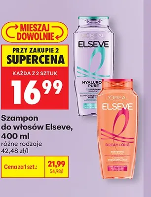 Szampon do włosów Elseve Hyaluron Pure promocja w Biedronka