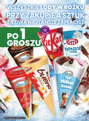Lody w rożku Wypasiony śmietankowy promocja w Dino