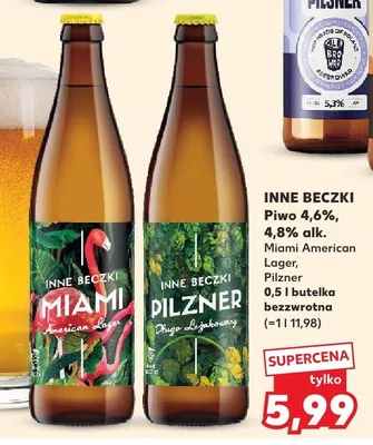 Piwo Miami American Lager, Pilzner, bezwrotna promocja w Kaufland
