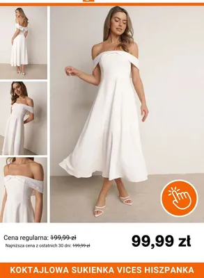 Sukienka koktajlowa Vices hiszpanka promocja w Born2be