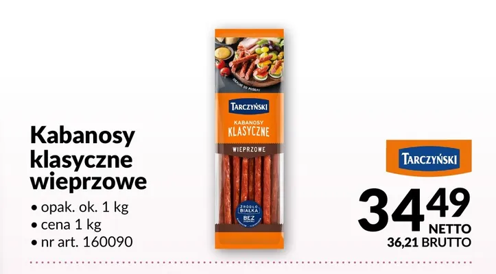 Kabanosy klasyczne wieprzowe Tarczyński promocja w Makro