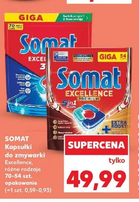 Kapsułki do zmywarki Somat Excellence 70-54szt. promocja w Kaufland