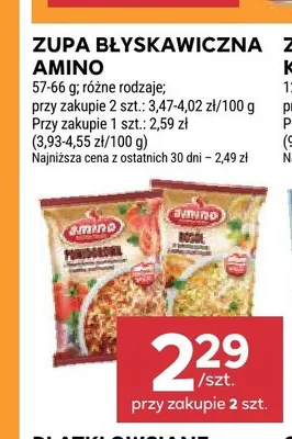 Zupa błyskawiczna rosół Amino promocja w Stokrotka